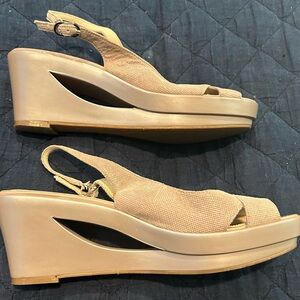 Calvin Klein Nude Platform Heels